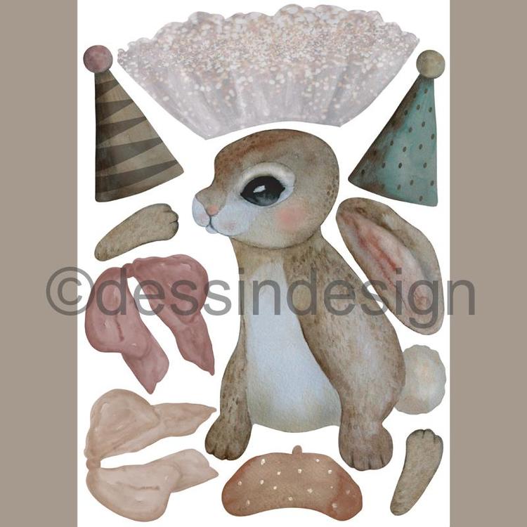 Dessin Design, vimpel DIY - Brown bunny - Bild 3