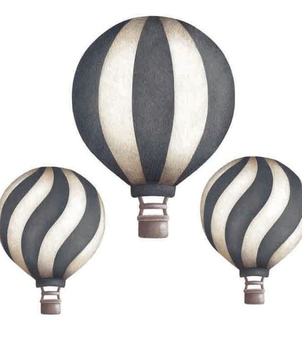 Mörkblå Luftballonger vintage väggklistermärken, Stickstay