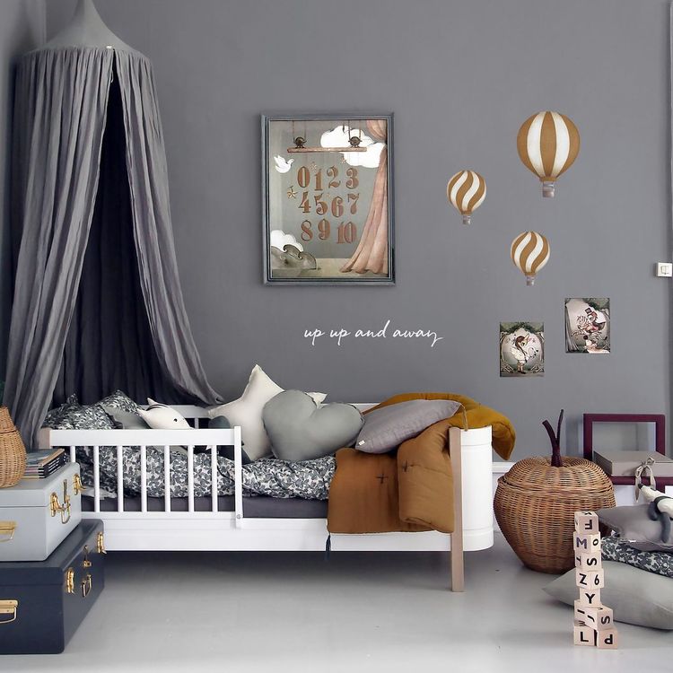 Mustard Luftballonger vintage väggklistermärken, Stickstay - Bild 2