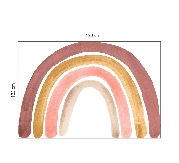 Babylove, dusty pink rainbow, regnbåge väggklistermärke - Bild 12