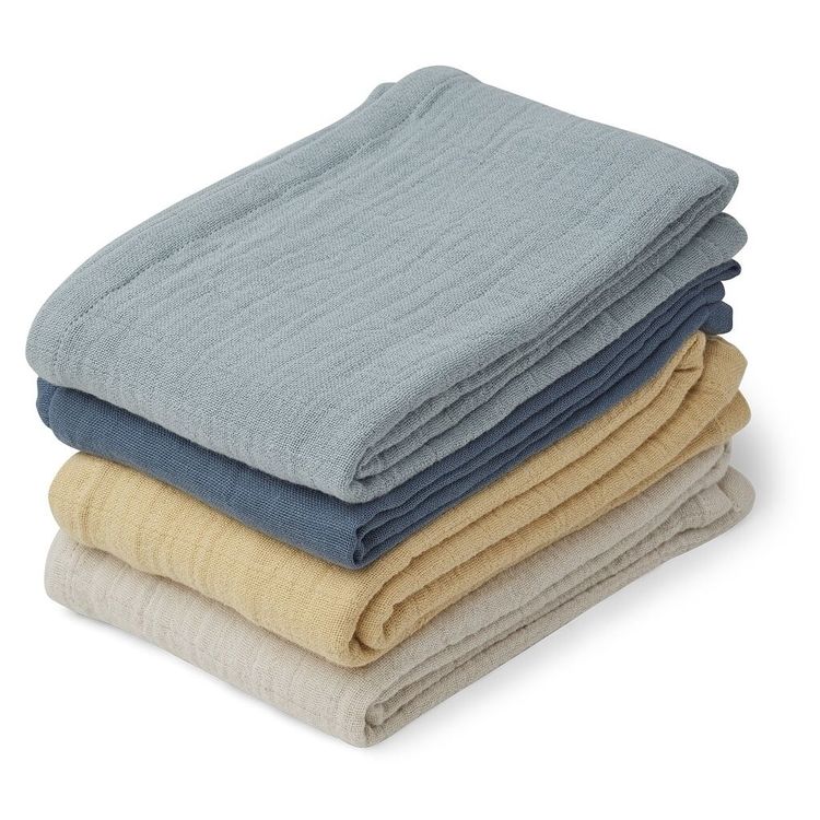 Liewood, Leon snuttefilt 4-pack, blue mix