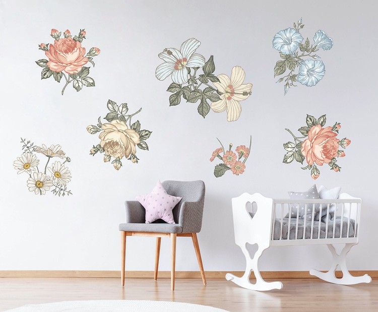 Väggklistermärke ängsblommor - Bild 6