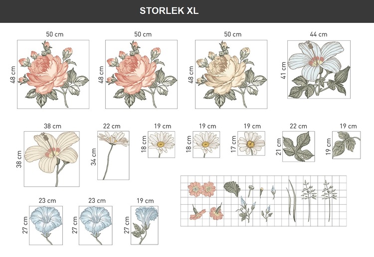 Väggklistermärke ängsblommor - Bild 4