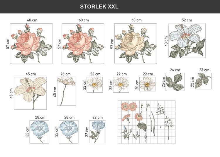 Väggklistermärke ängsblommor - Bild 5