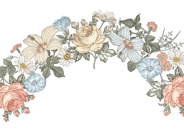 Väggklistermärke ängsblommor