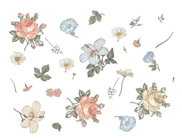 Väggklistermärke ängsblommor - Bild 7