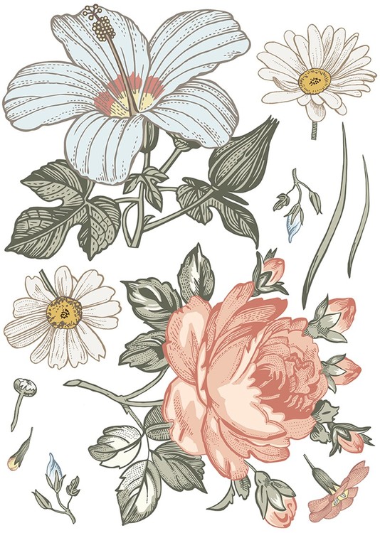 Väggklistermärke ängsblommor - Bild 11