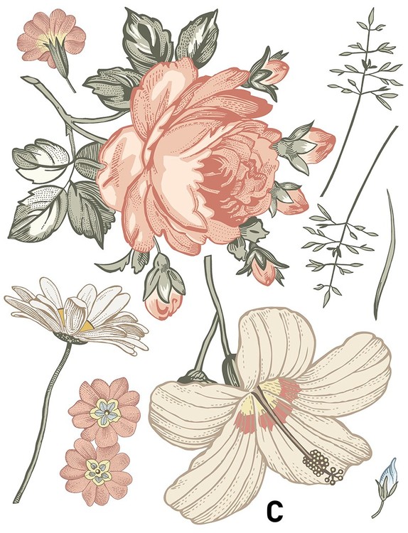 Väggklistermärke ängsblommor - Bild 12