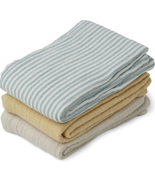 Liewood, Line snuttefilt 3-pack, sea blue stripe
