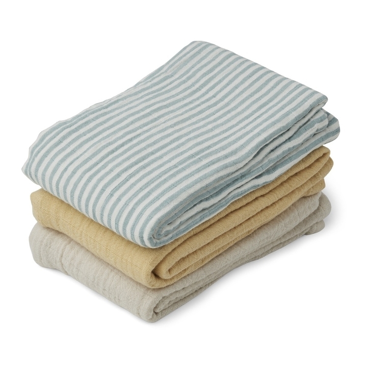Liewood, Line snuttefilt 3-pack, sea blue stripe