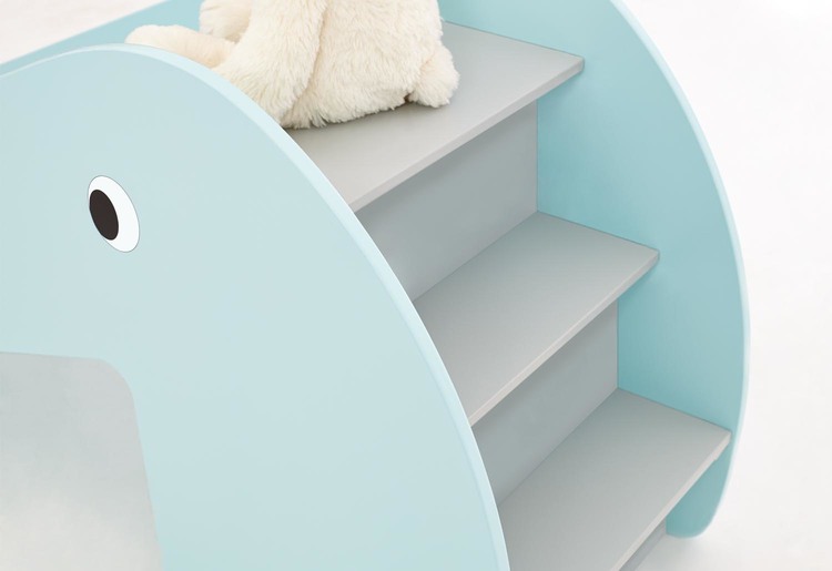 Pinolino, blå rutschkana av trä till barnrummet - Bild 3