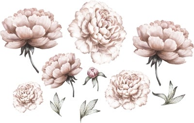 That`s Mine väggklistermärken Peony flower