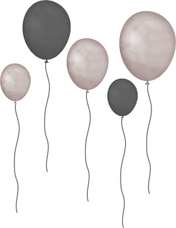That`s Mine väggklistermärken ballonger 5-pack, brown/grey
