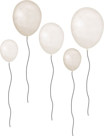 That`s Mine väggklistermärken ballonger 5-pack, sand white