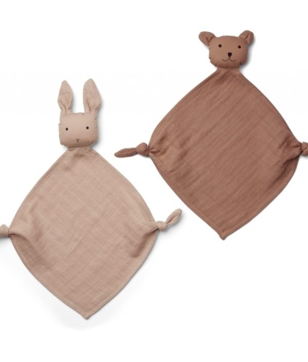 Liewood, Yoko snuttefilt 2-pack, rose mix