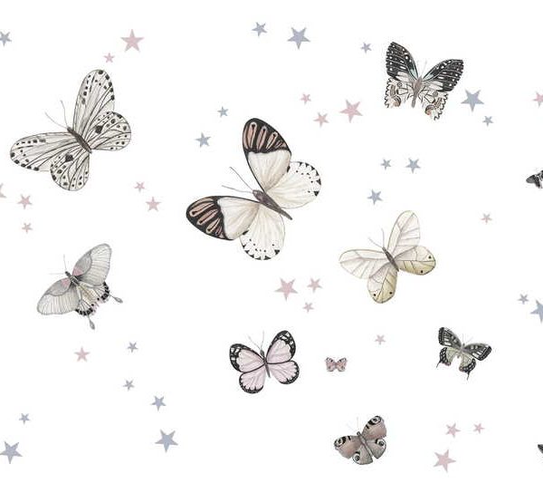 Babylove, väggklistermärke fjärilar