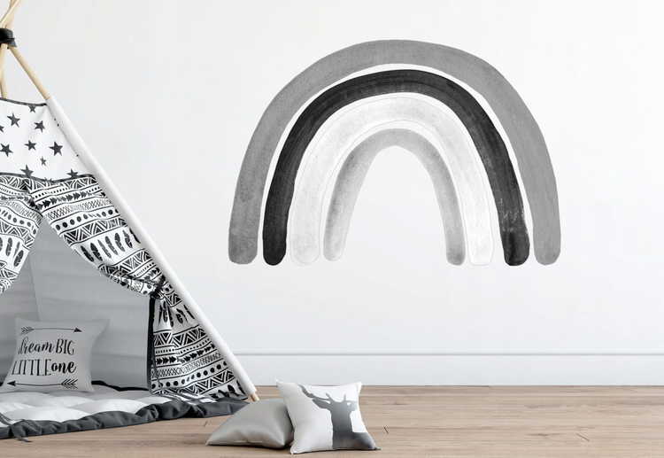 Babylove, svart/vit rainbow, regnbåge väggklistermärke - Bild 2