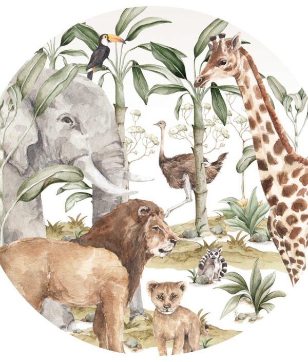 Dekornik, Savanna in a circle, väggklistermärken till barnrum