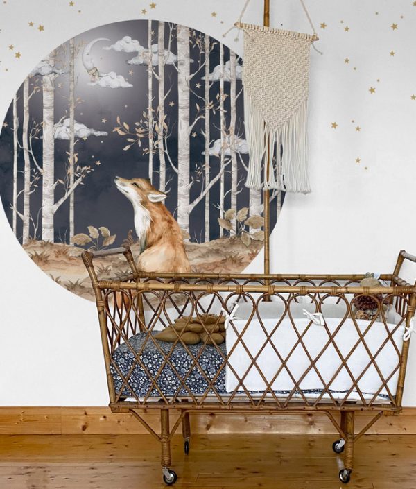 Dekornik, Fox in a circle, väggklistermärken till barnrum