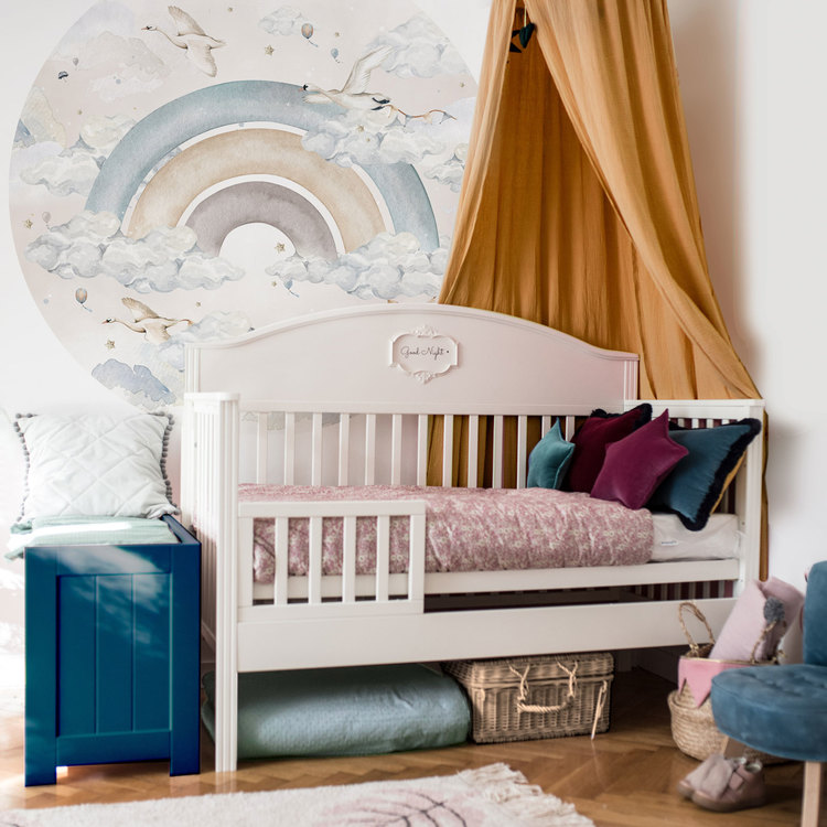 Dekornik, Blue rainbow in a circle, väggklistermärken till barnrum - Bild 2
