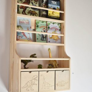 Vägghylla Dino med tre lådor, Cameleon