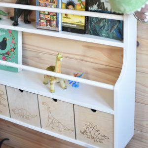 Vägghylla Dino med fyra lådor, Cameleon