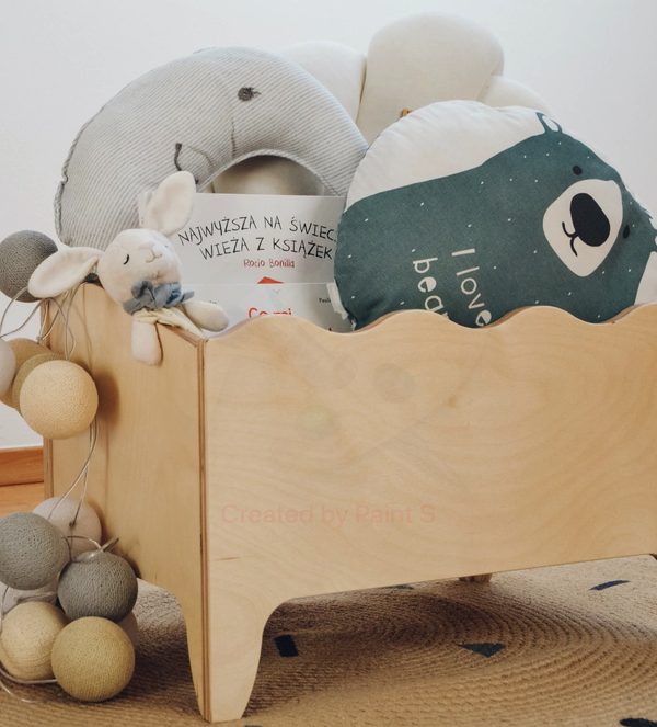 Förvaringslåda för böcker till barnrummet, natur