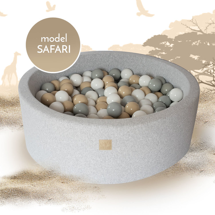 Meow, ljusgrå bollhav med 250 bollar, Safari beige - Bild 4