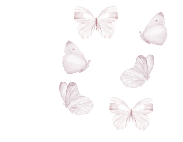 That`s Mine, White Butterflies, väggklistermärken