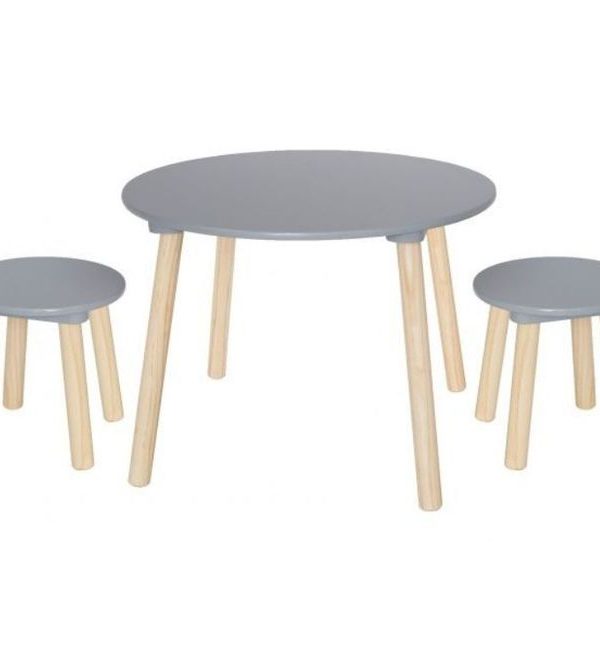 Jabadabado, Grå möbelset bord med två pallar