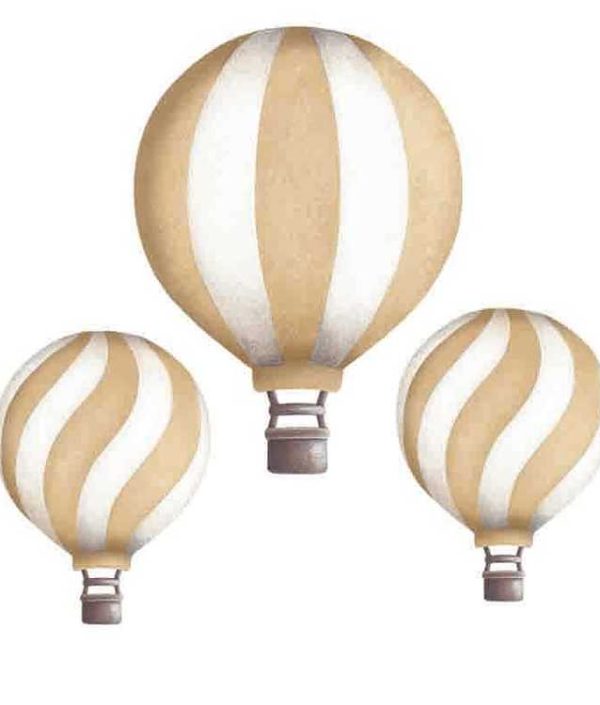 Dusty gold luftballonger vintage väggklistermärken, Stickstay