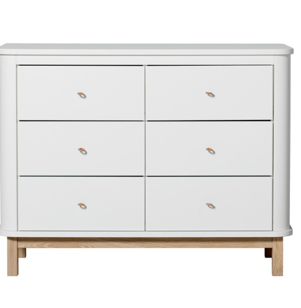 Oliver Furniture, byrå vit/ek