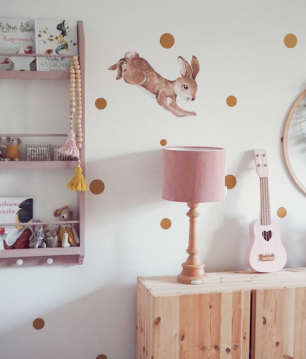 Lamps&Company, Bordslampa till barnrummet, rosa sammet