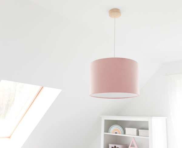 Lamps&Company, Rosa sammet taklampa till barnrummet