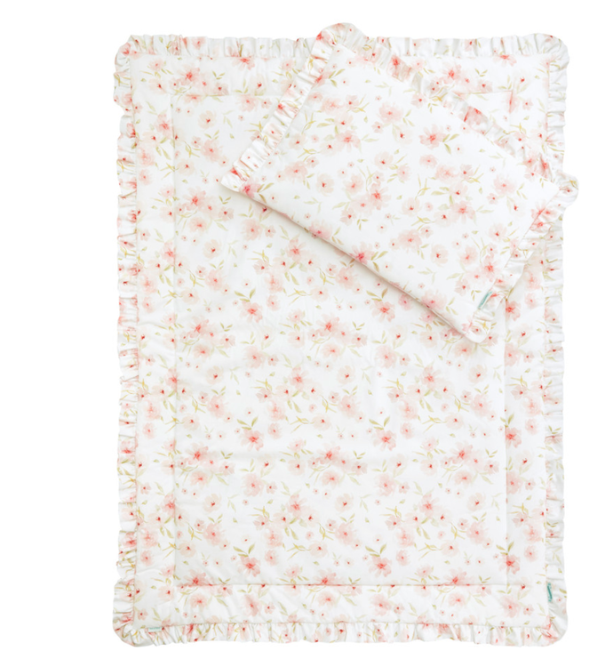 Lamps&Company, Blommig bäddset 140x200 cm med fyllning