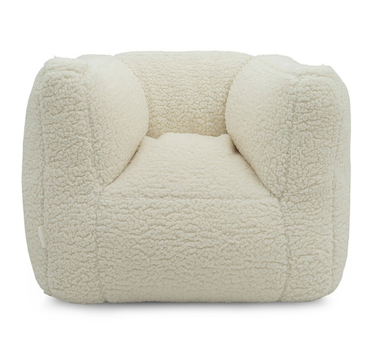 Jollein, Soffa Beanbag fåtölj, teddy cream white