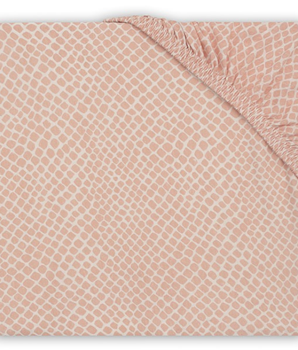 Jollein, dra-på-lakan spjälsäng 120x60, snake pale pink