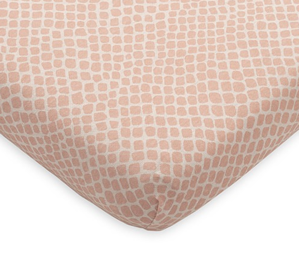 Jollein, dra-på-lakan spjälsäng 120x60, snake pale pink