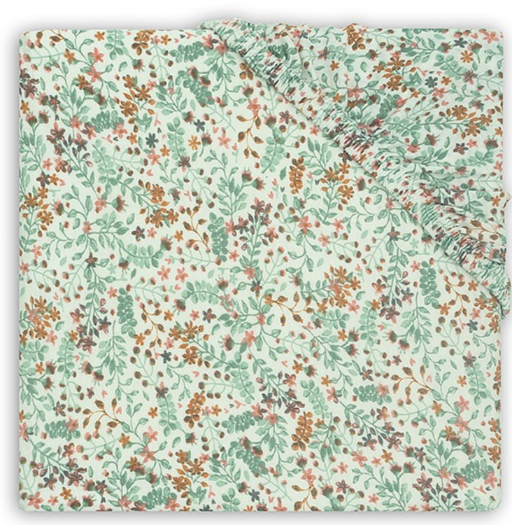 Jollein, dra-på-lakan spjälsäng 120x60, bloom