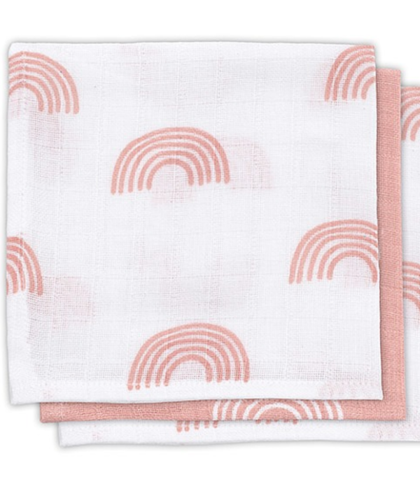 Jollein, snuttefilt rainbow blush pink, 3-pack