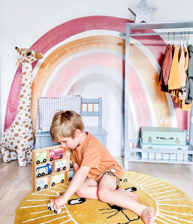 Babylove, dusty pink rainbow, regnbåge väggklistermärke - Bild 5