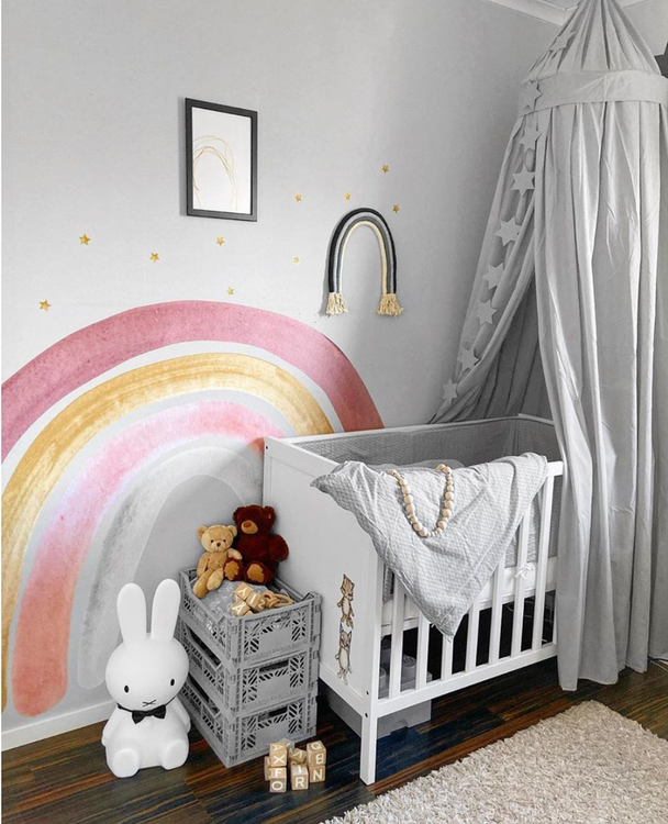 Babylove, dusty pink rainbow, regnbåge väggklistermärke - Bild 8