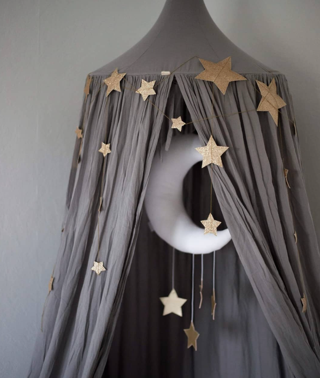 Sängmobil vit måne med guld stjärnor, Cotton & Sweets - Bild 4