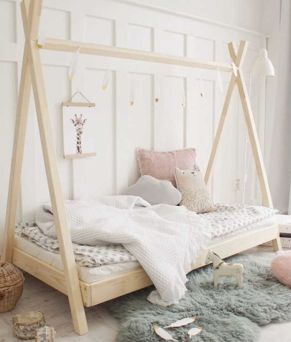 Hussäng tipi Moa, juniorsäng till barnrummet