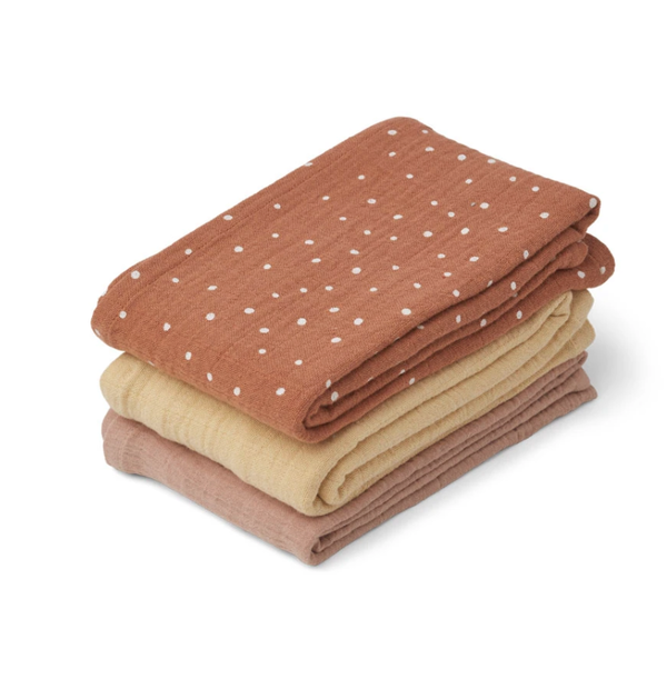 Liewood, Line snuttefilt 3-pack, terracotta mix