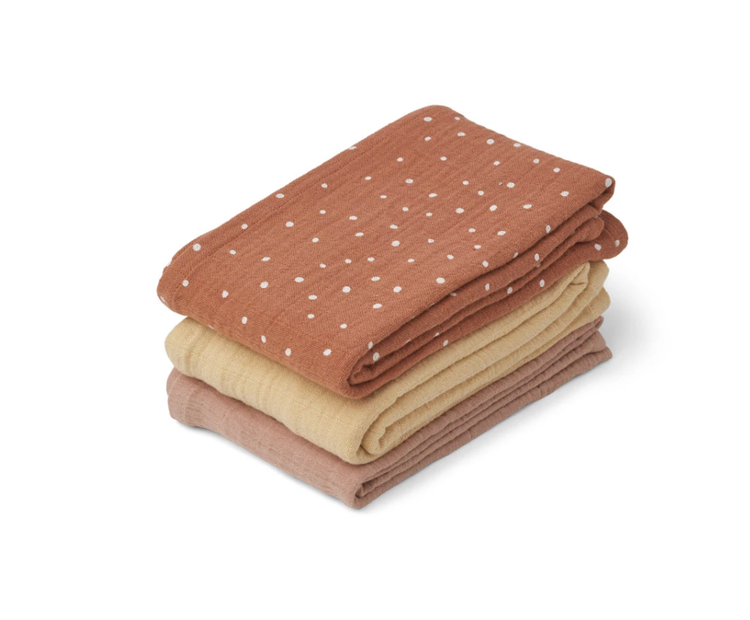 Liewood, Line snuttefilt 3-pack, terracotta mix