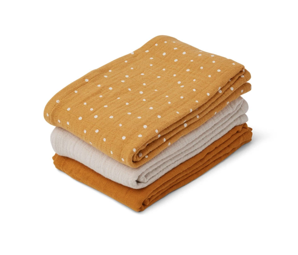 Liewood, Line snuttefilt 3-pack, yellow mellow mix