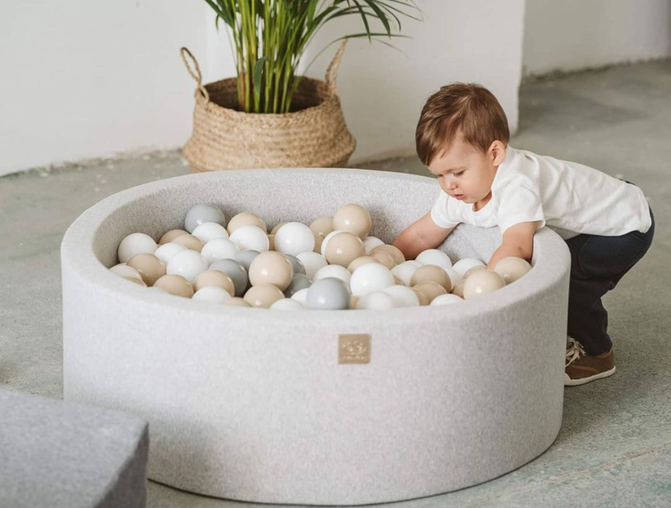 Meow, ljusgrå bollhav med 250 bollar, Safari beige - Bild 3