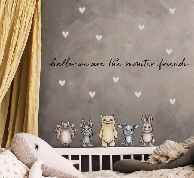 Monster vänner väggklistermärken, Stickstay - Bild 2