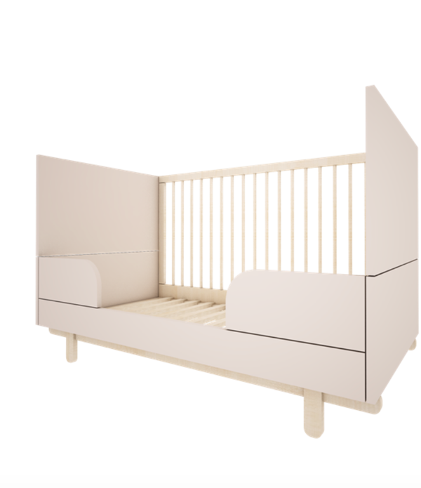 Woodluck, 2 in 1, spjälsäng och juniorsäng BASIC